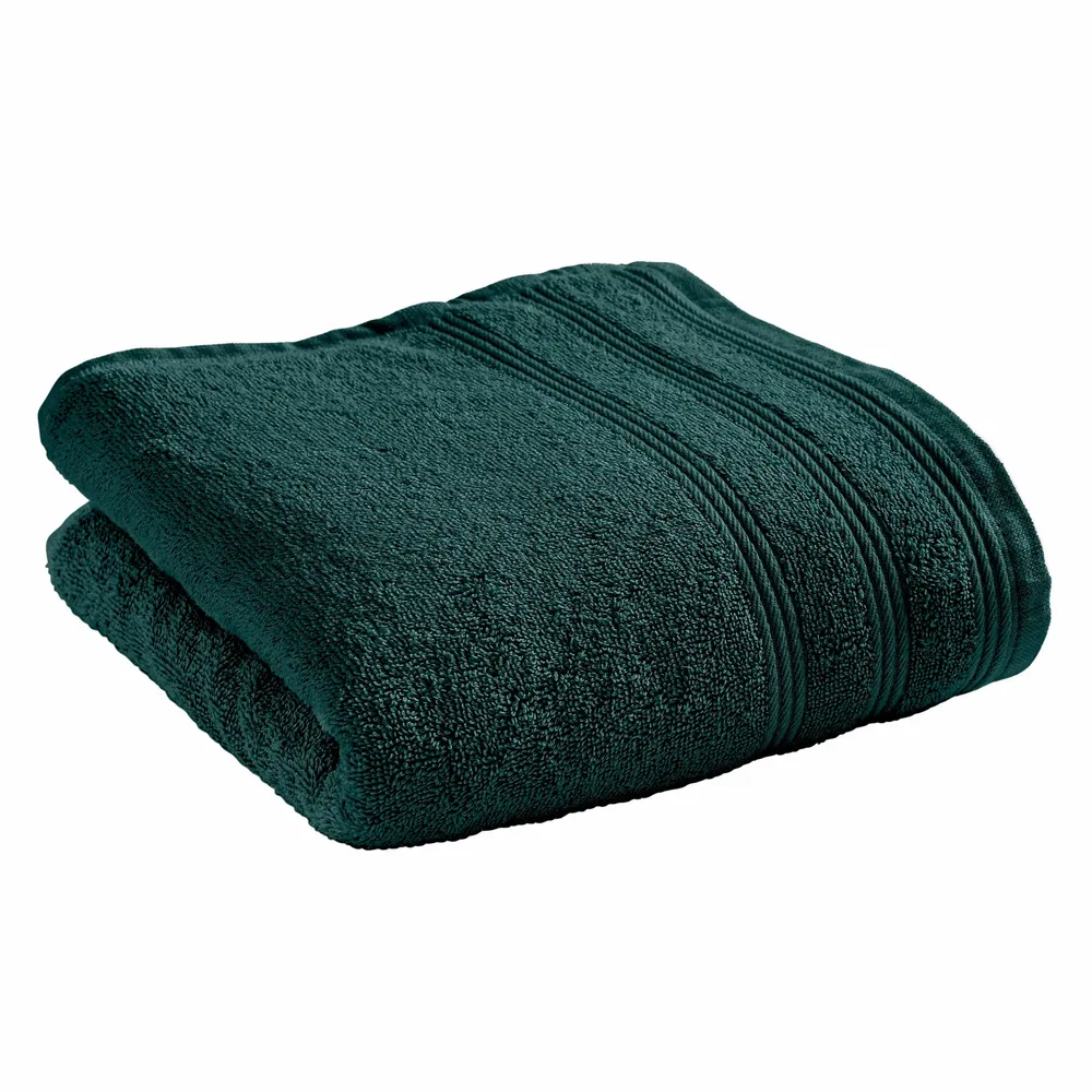 Bath towels - "Spa" Towel 100% Cotton 50 x 100 cm Emerald - COTON PUR