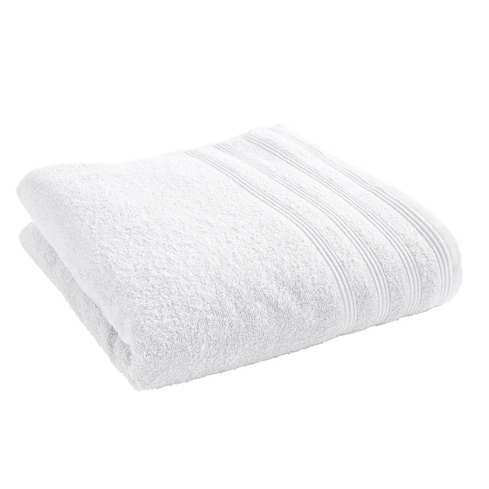 Serviettes de bain - Drap de Douche "Spa" 100% Coton 70 x 140 cm Neige - COTON PUR