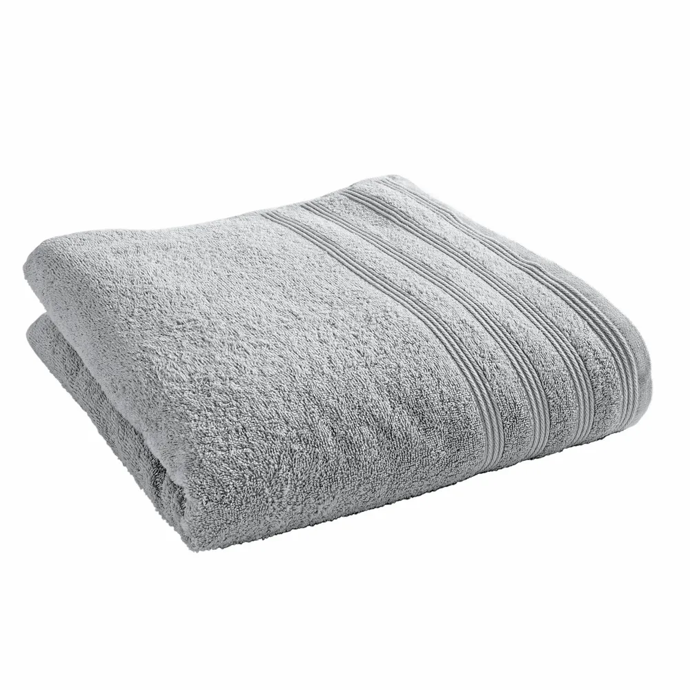 Bath towels - "Spa" Bath Towel 100% Cotton 90 x 150 cm Pearl - COTON PUR