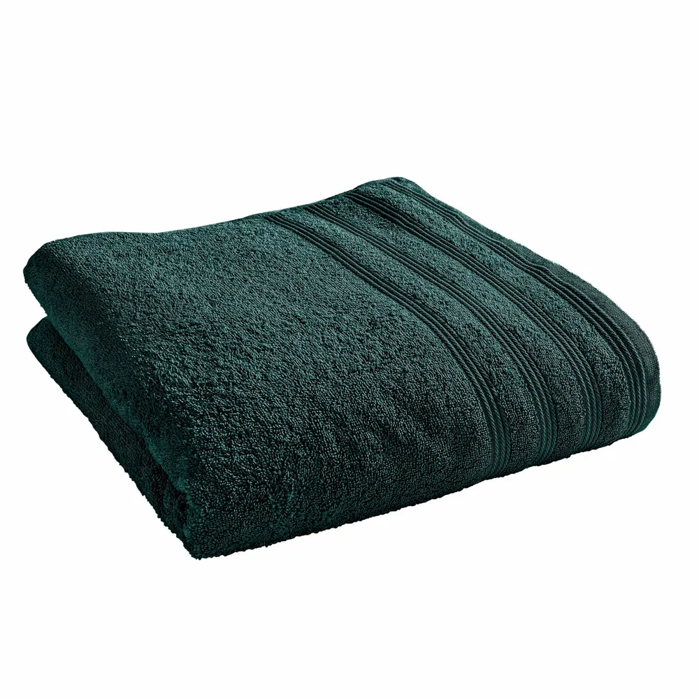 Bath towels - “Spa” Bath Towel 100% Cotton 90 x 150 cm Emerald - COTON PUR