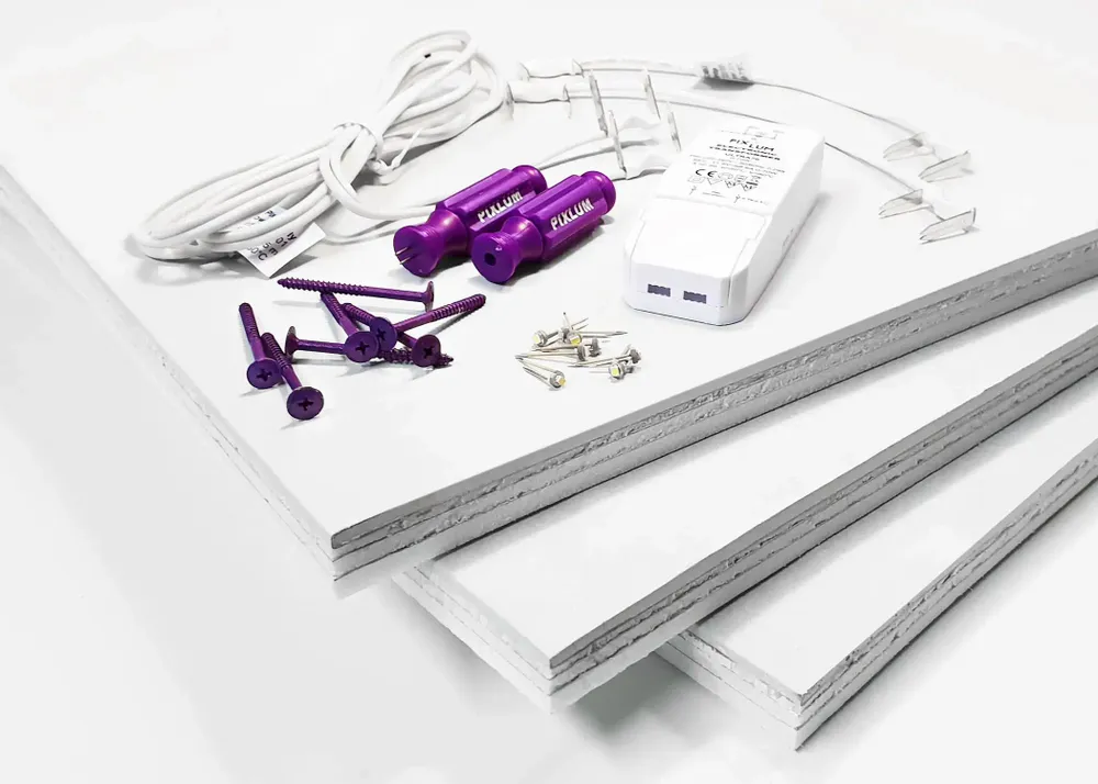Objets personnalisables - Kit ciel étoilé à LED DIY 120x240cm / 2,88 m2 - 90 leds Blanc Chaud - PIXLUM