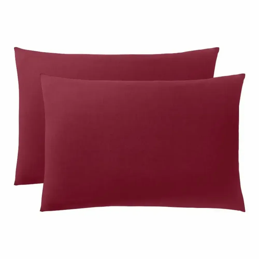 Bed linens - 100% Cotton Pillowcase 50 x 70 cm Garnet - COTON PUR