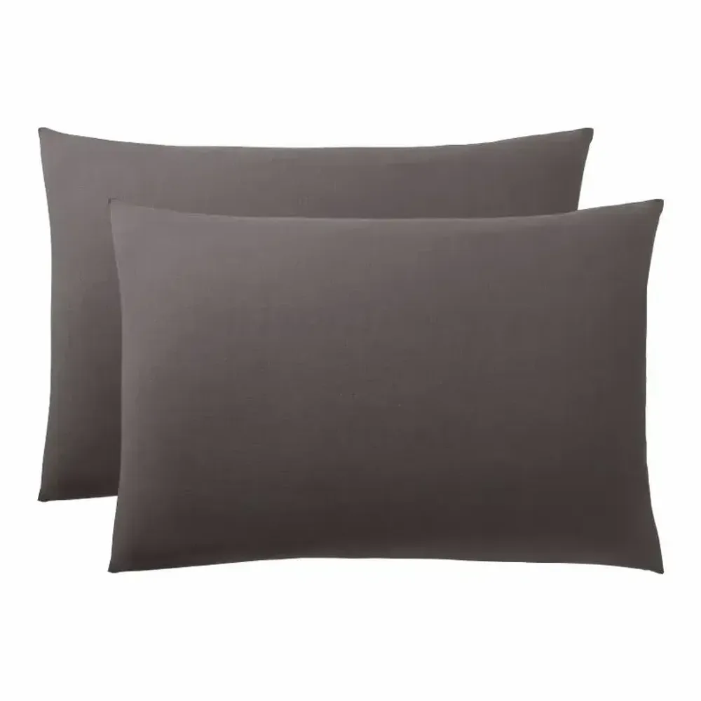 Bed linens - 100% Cotton Pillowcase 50 x 70 cm Slate - COTON PUR
