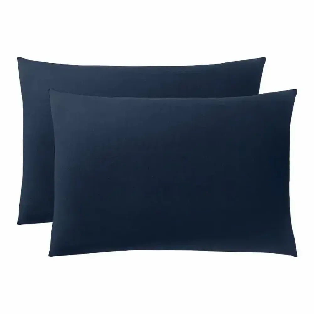 Bed linens - 100% Cotton Pillowcase 50 x 70 cm Midnight Blue - COTON PUR