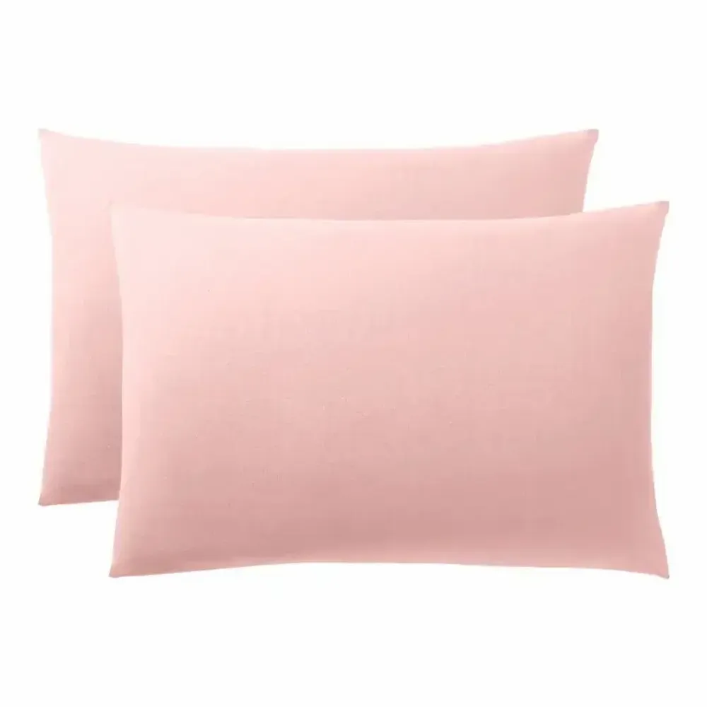 Linge de lit - Taie d'oreiller 100% Coton 50 x 70 cm Rose Dragée - COTON PUR