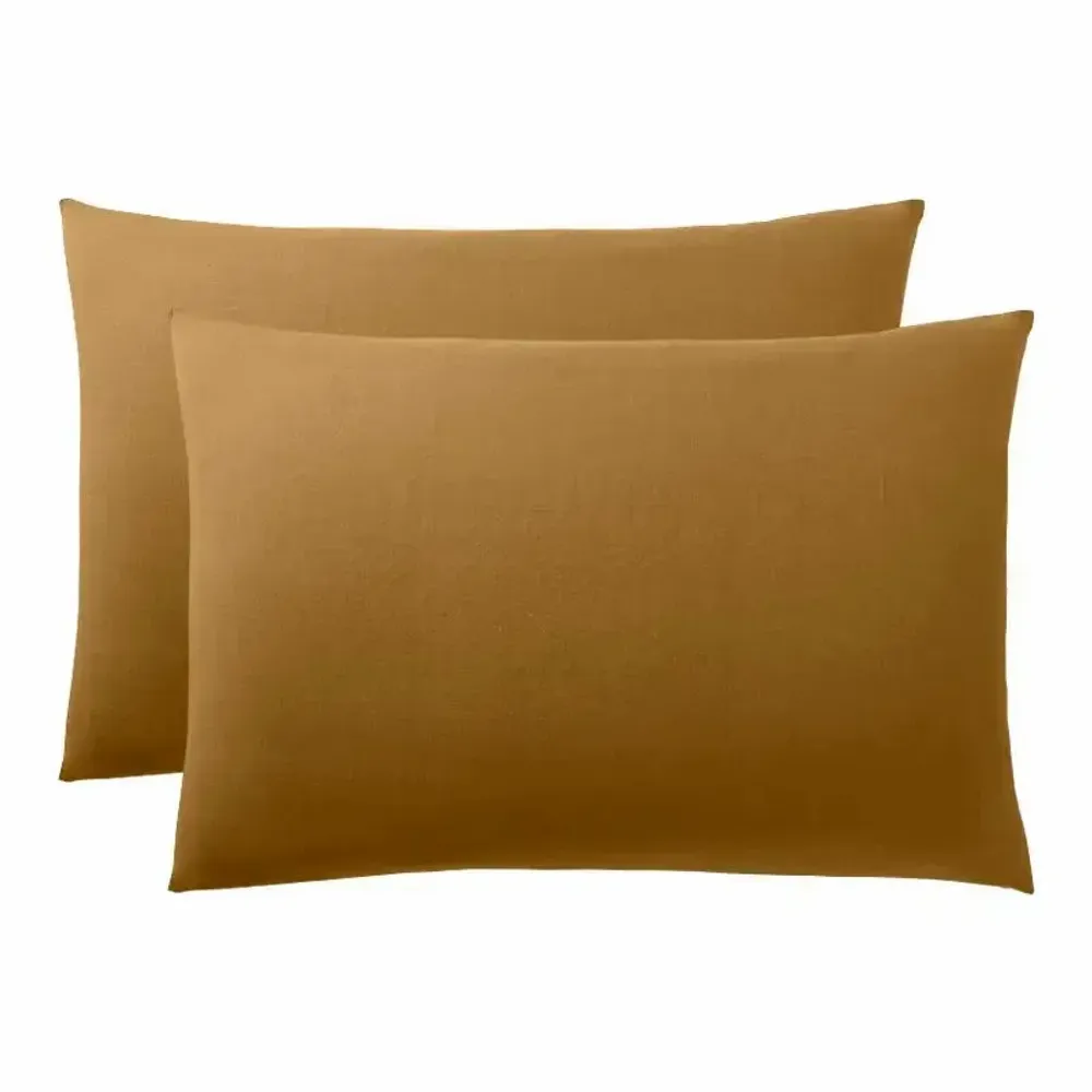 Bed linens - 100% Cotton Pillowcase 50 x 70 cm Caramel - COTON PUR