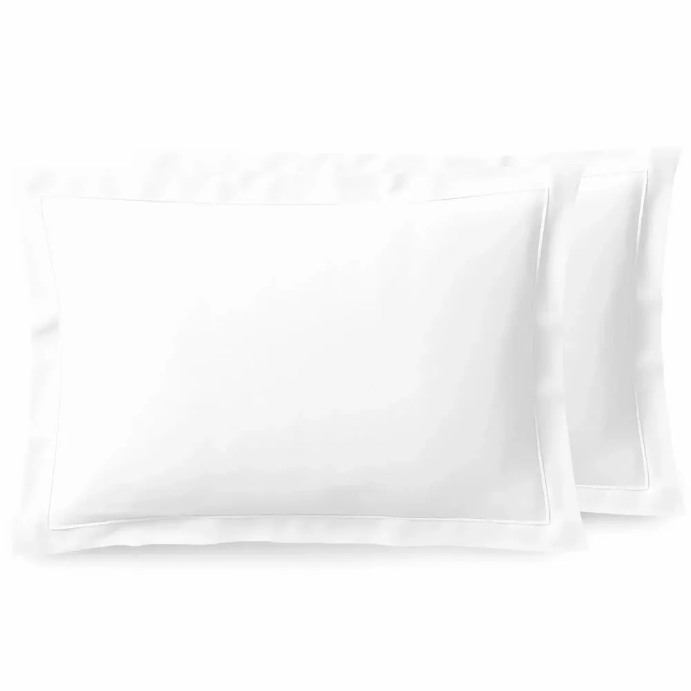 Bed linens - Percale Pillowcase 50 x 70 cm Pure Combed Long Staple Cotton 80 Thread Count/cm² Snow - COTON PUR