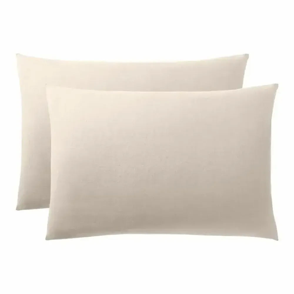 Linge de lit - Taie d'oreiller 100% Coton 50 x 70 cm Sable - COTON PUR