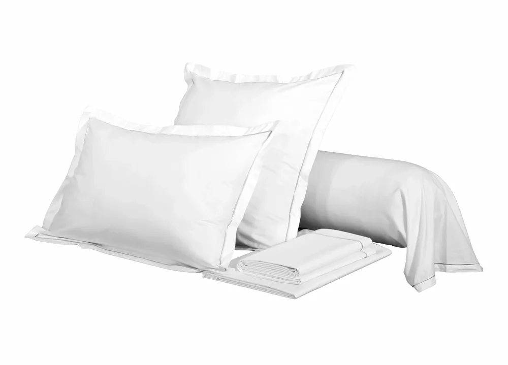 Linge de lit - Taie de traversin Percale 45 x 185 cm Pur Coton Peigné Longues Fibres 80 Fils/cm² Neige - COTON PUR