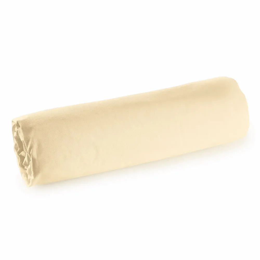 Bed linens - Percale Fitted Sheet 90 x 190 cm Pure Combed Cotton Long Fibers 80 Thread Count/cm² Ivory - COTON PUR