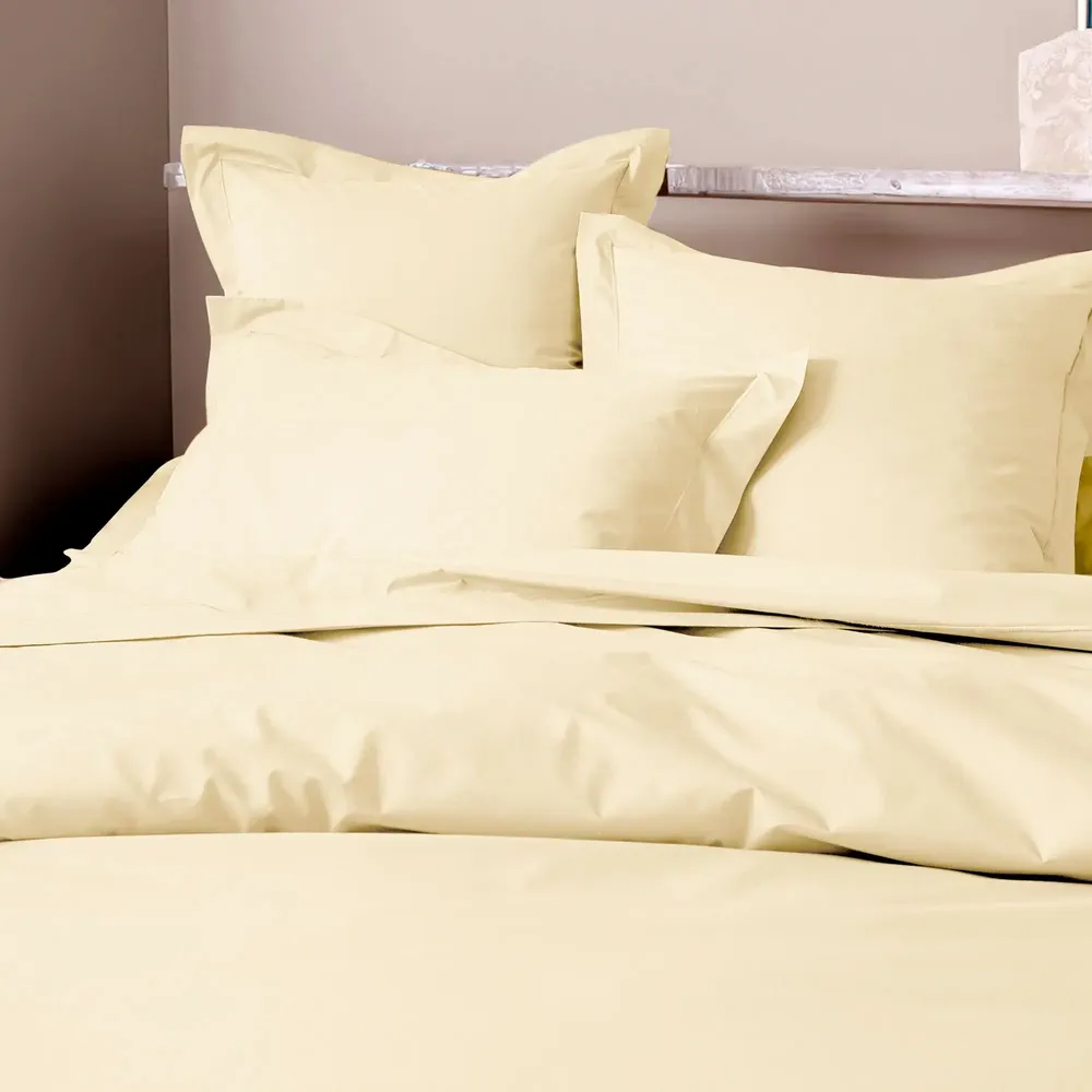 Linge de lit - Housse de couette Percale 260 x 240 cm Pur Coton Peigné Longues Fibres 80 Fils/cm² Ivoire - COTON PUR