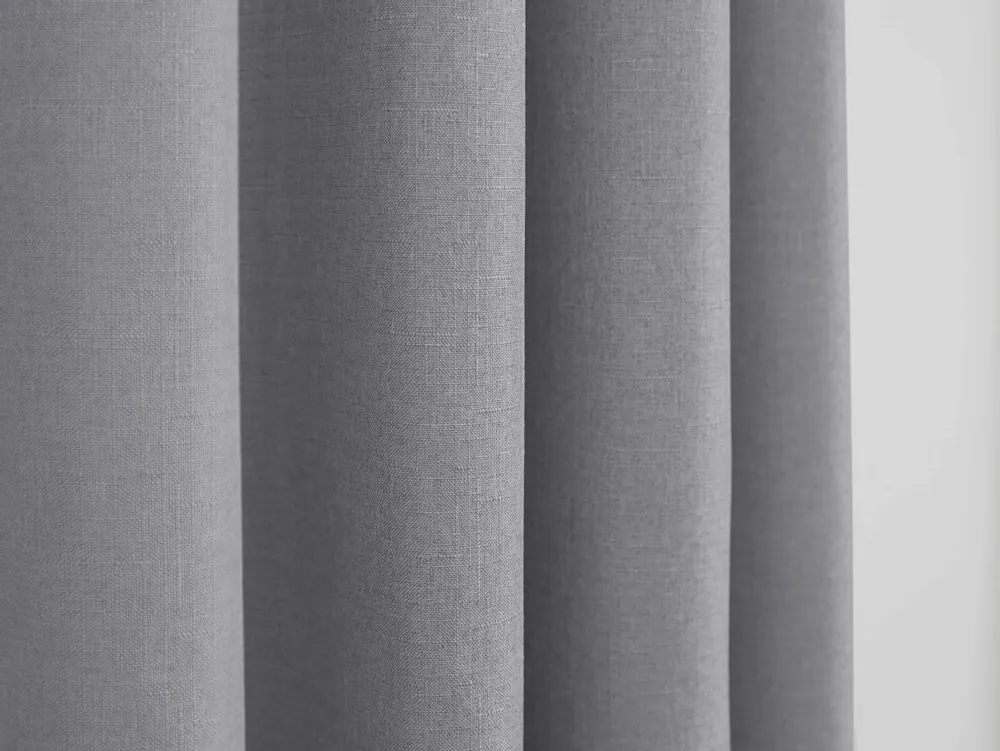 Curtains and window coverings - Pair of Eyelet Curtains "Linen Effect" 140 x 260 cm Moonlight deco Cloud - COTON PUR