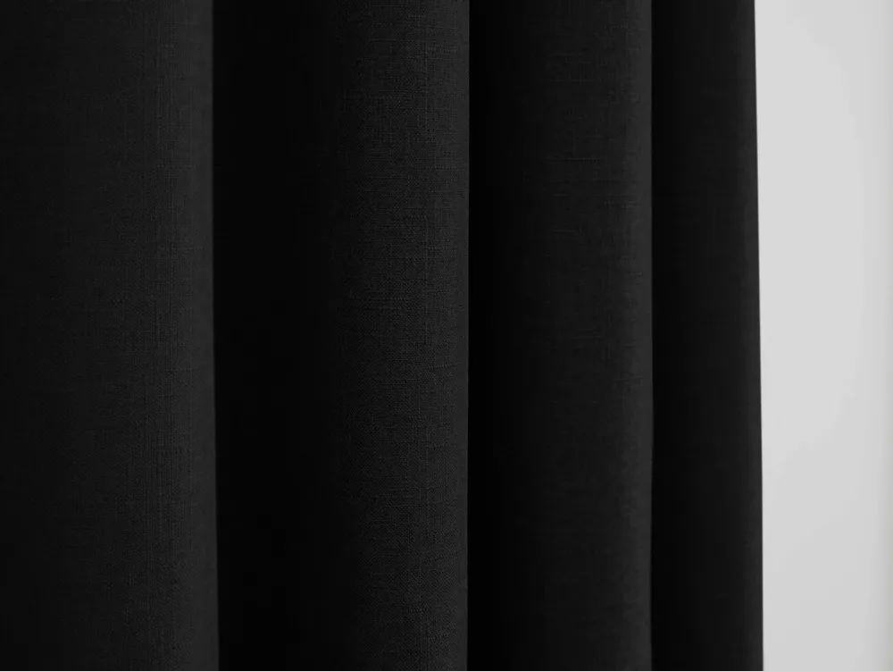 Rideaux et voilages - Paire de Rideaux À Œillets "Effet Lin" 140 x 260 cm Moonlight deco Truffe - COTON PUR