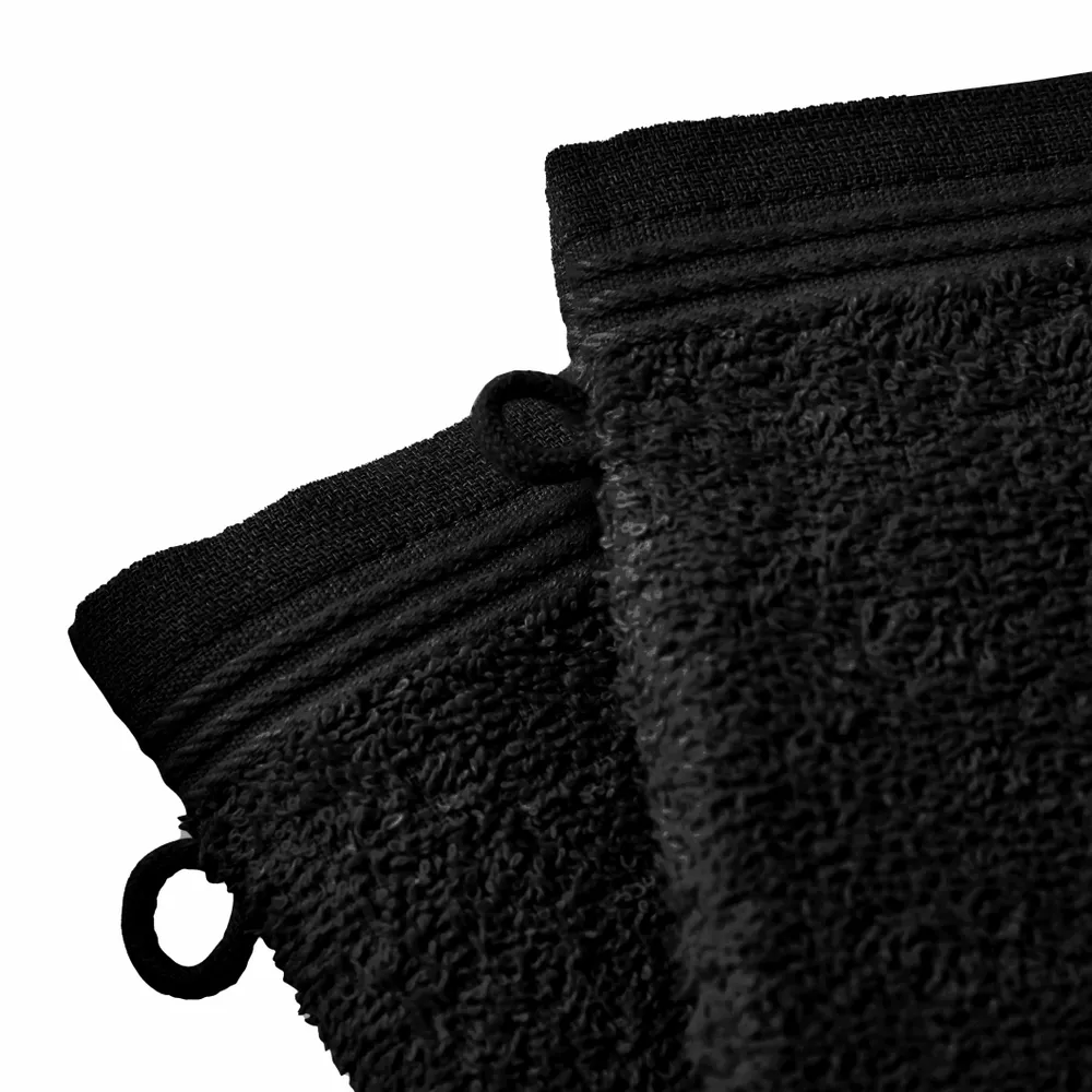 Other bath linens - Set of 2 "Spa" Wash Gloves 100% Cotton 15 x 21 cm Truffle - COTON PUR
