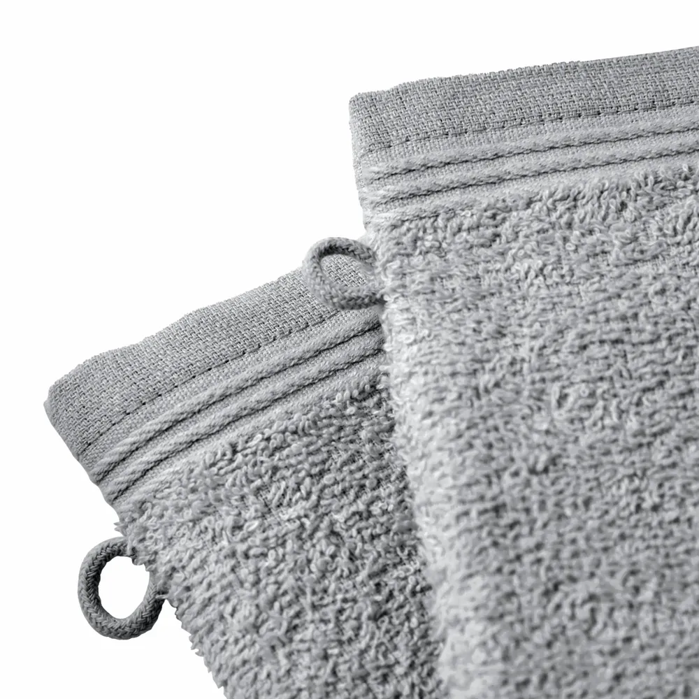 Other bath linens - Set of 2 "Spa" Wash Gloves 100% Cotton 15 x 21 cm Pearl - COTON PUR