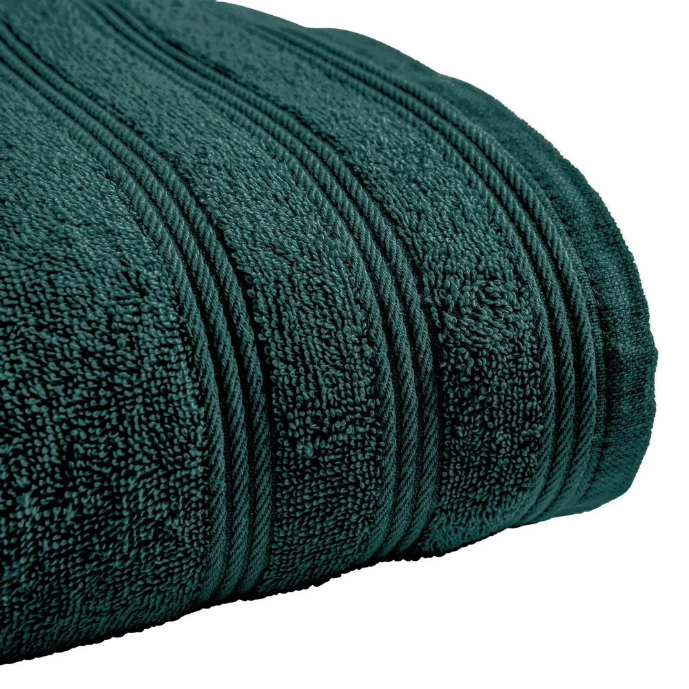 Bath towels - "Spa" Towel 100% Cotton 50 x 100 cm Emerald - COTON PUR