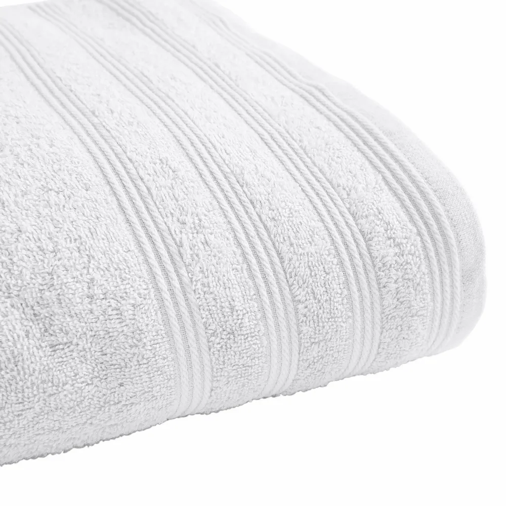 Serviettes de bain - Drap de Douche "Spa" 100% Coton 70 x 140 cm Neige - COTON PUR