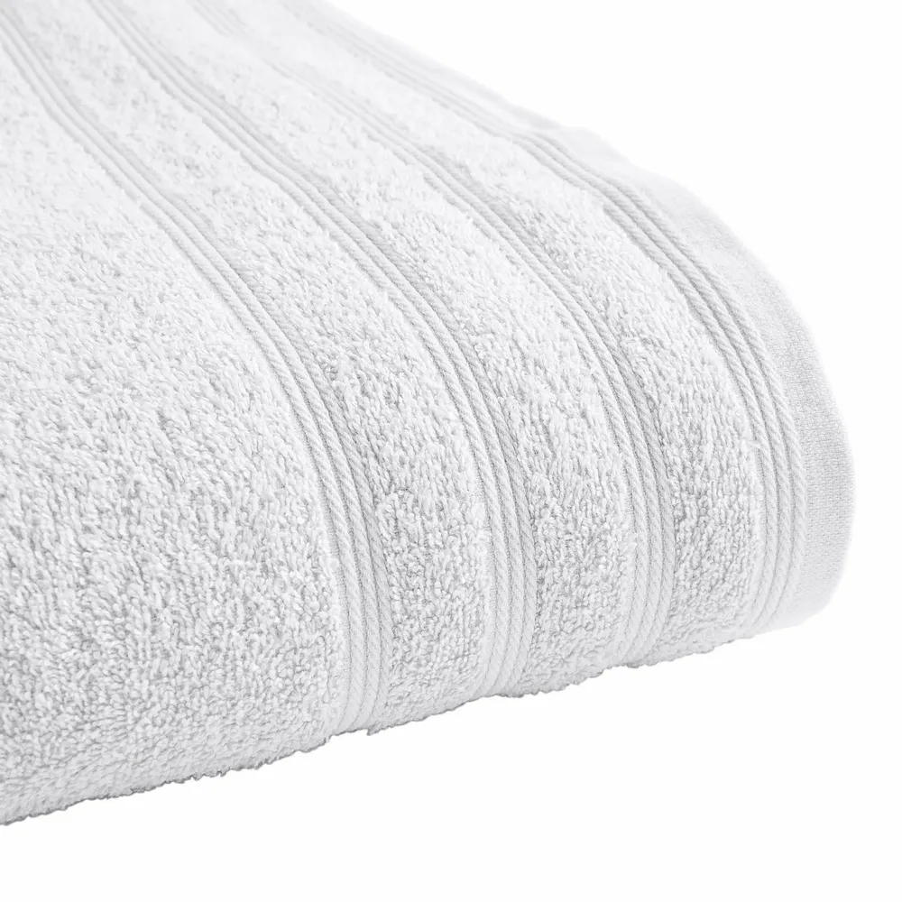 Bath towels - "Spa" Bath Sheet 100% Cotton 90 x 150 cm Snow - COTON PUR