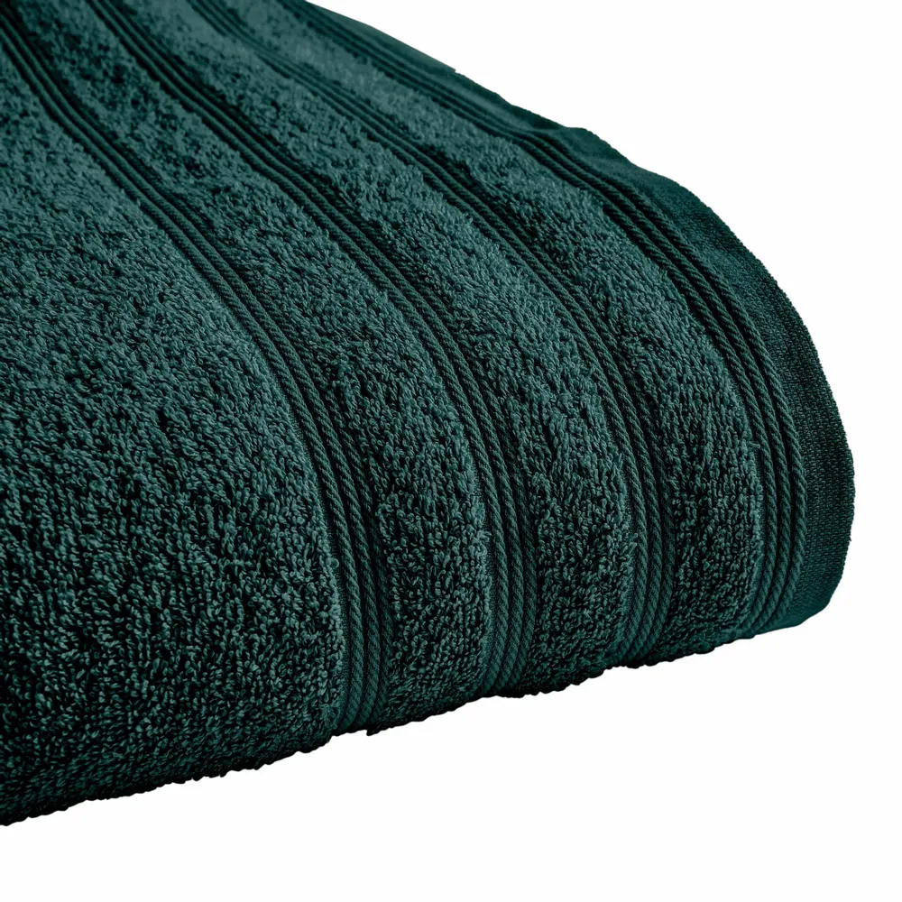 Bath towels - “Spa” Bath Towel 100% Cotton 90 x 150 cm Emerald - COTON PUR
