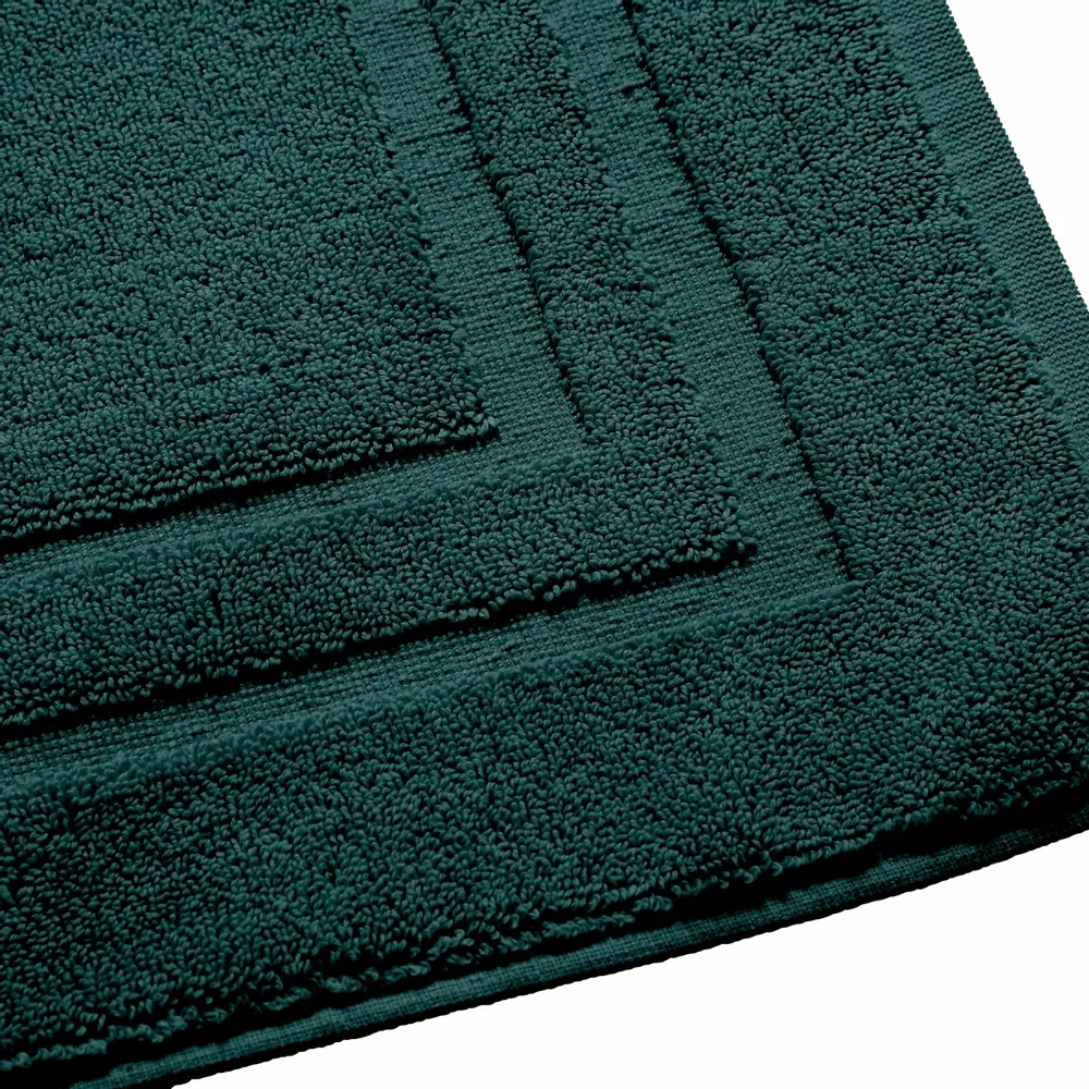 Other bath linens - "Spa" Bath Mat 100% Cotton 50 x 80 cm Emerald - COTON PUR