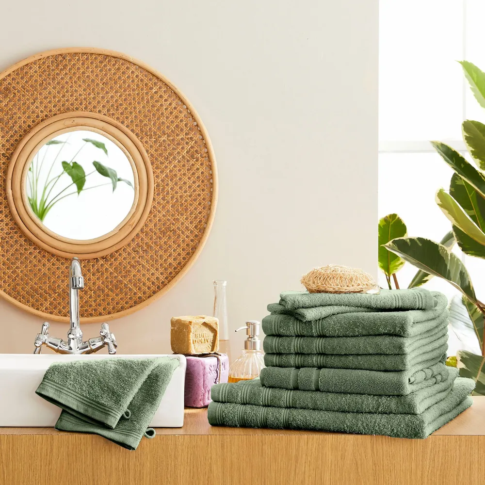 Autres linges de bain - Pack Éponge 10 Pièces "Spa" 100% Coton Romarin - COTON PUR