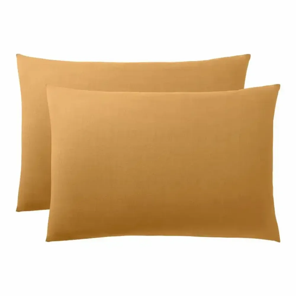 Bed linens - 100% Cotton Pillowcase 50 x 70 cm Honey - COTON PUR