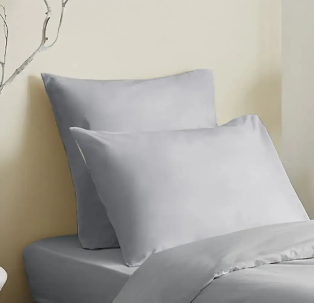 Linge de lit - Pack Complet Housse de couette Unicolore 140 x 200 cm - Drap housse 90 x 190 cm - 100% Coton 57 Fils - COTON PUR