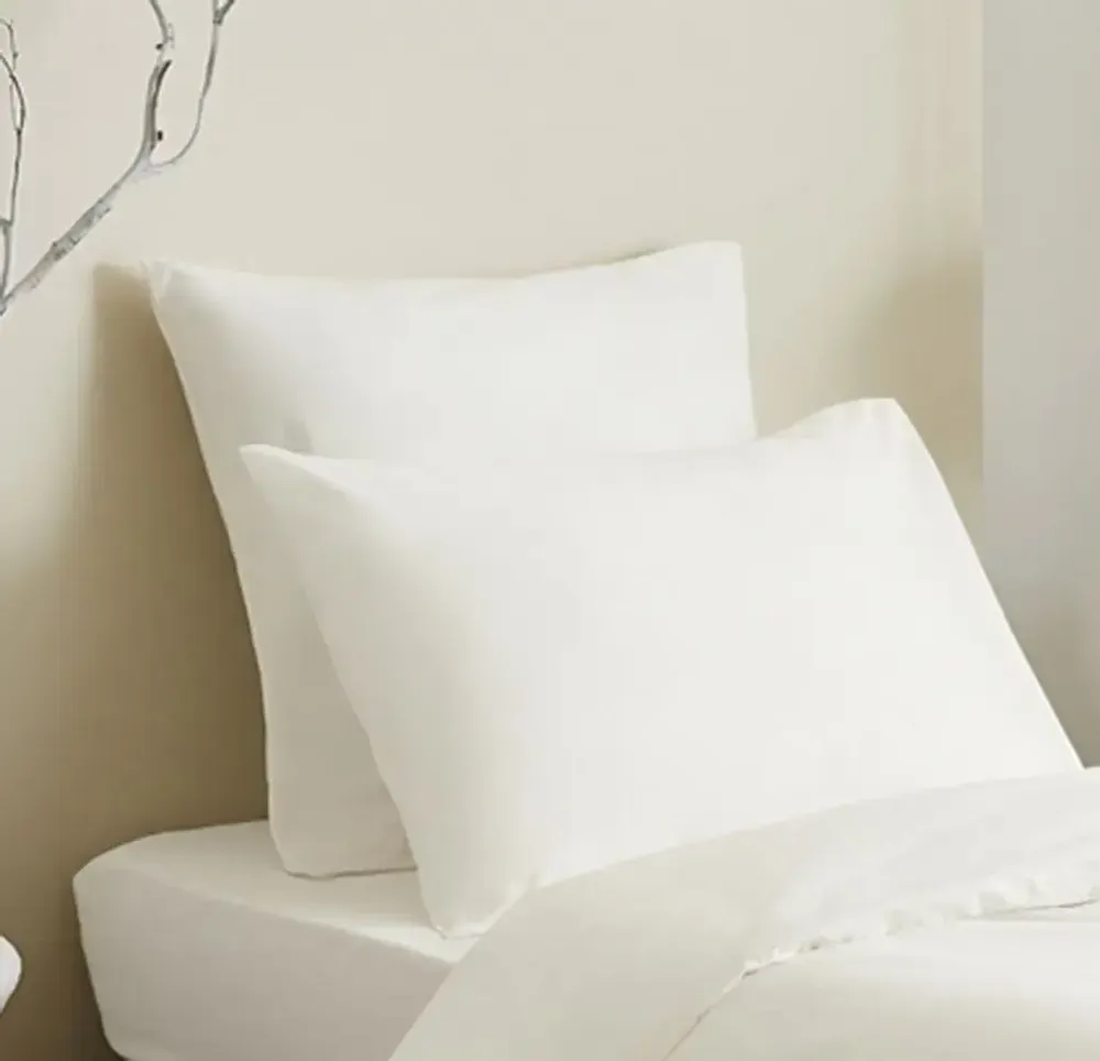 Bed linens - Complete Pack Single-Color Duvet Cover 140 x 200 cm - Fitted Sheet 90 x 190 cm - 100% Cotton 57 Threads - COTON PUR