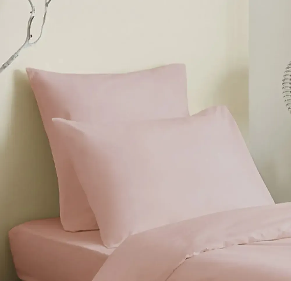 Bed linens - Complete Pack Single-Color Duvet Cover 140 x 200 cm - Fitted Sheet 90 x 190 cm - 100% Cotton 57 Threads - COTON PUR