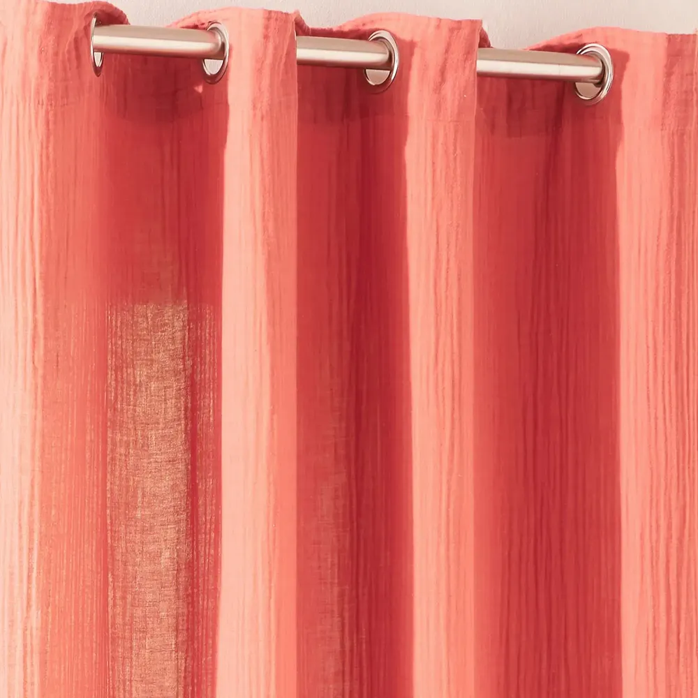 Curtains and window coverings - Pair of Curtains 140 x 260 cm Blush Cotton Gauze - COTON PUR
