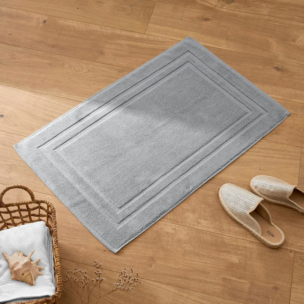 Other bath linens - "Spa" Bath Mat 100% Cotton 50 x 80 cm Pearl - COTON PUR