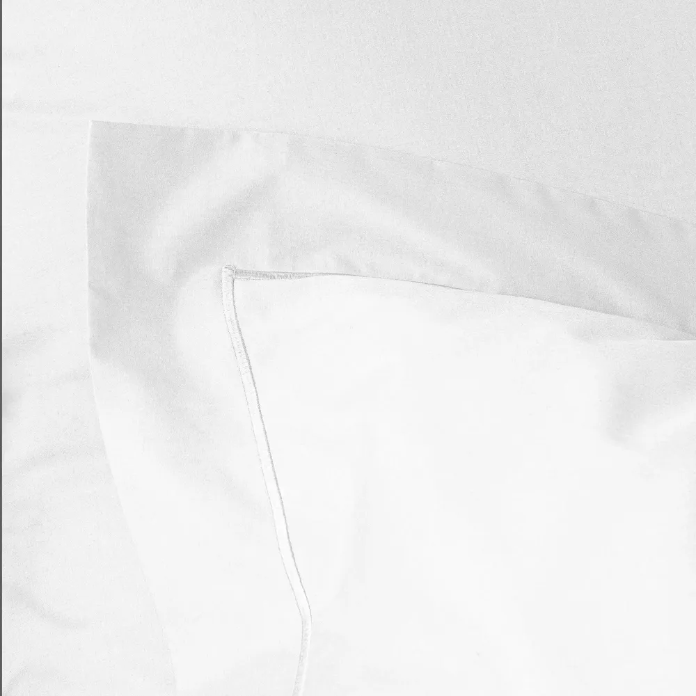 Bed linens - Percale Pillowcase 50 x 70 cm Pure Combed Long Staple Cotton 80 Thread Count/cm² Snow - COTON PUR