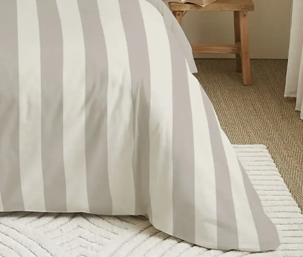 Bed linens - Complete Pack Printed Duvet Cover 240 x 260 cm - Fitted Sheet 180 x 200 cm King Size - 100% Cotton 57 Thread Count - COTON PUR