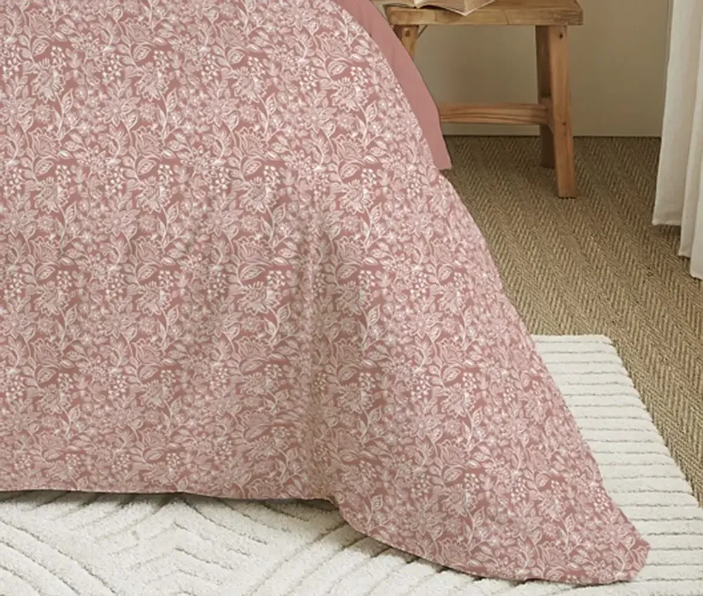 Linge de lit - Pack Complet Housse de couette Imprimé 220 x 240 cm - Drap housse 140 x 190 cm - 100% Coton 57 Fils - COTON PUR