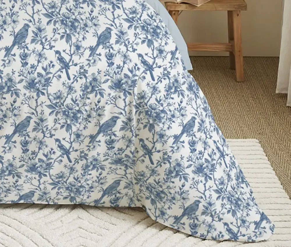 Bed linens - Complete Pack Printed Duvet Cover 220 x 240 cm - Fitted Sheet 160 x 200 cm - 100% Cotton 57 Threads - COTON PUR