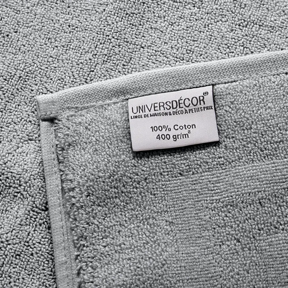 Bath towels - "Spa" Bath Towel 100% Cotton 90 x 150 cm Pearl - COTON PUR