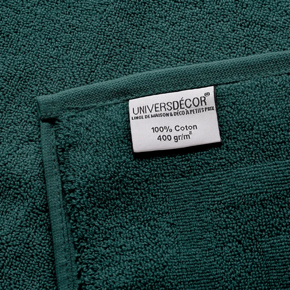 Bath towels - “Spa” Bath Towel 100% Cotton 90 x 150 cm Emerald - COTON PUR