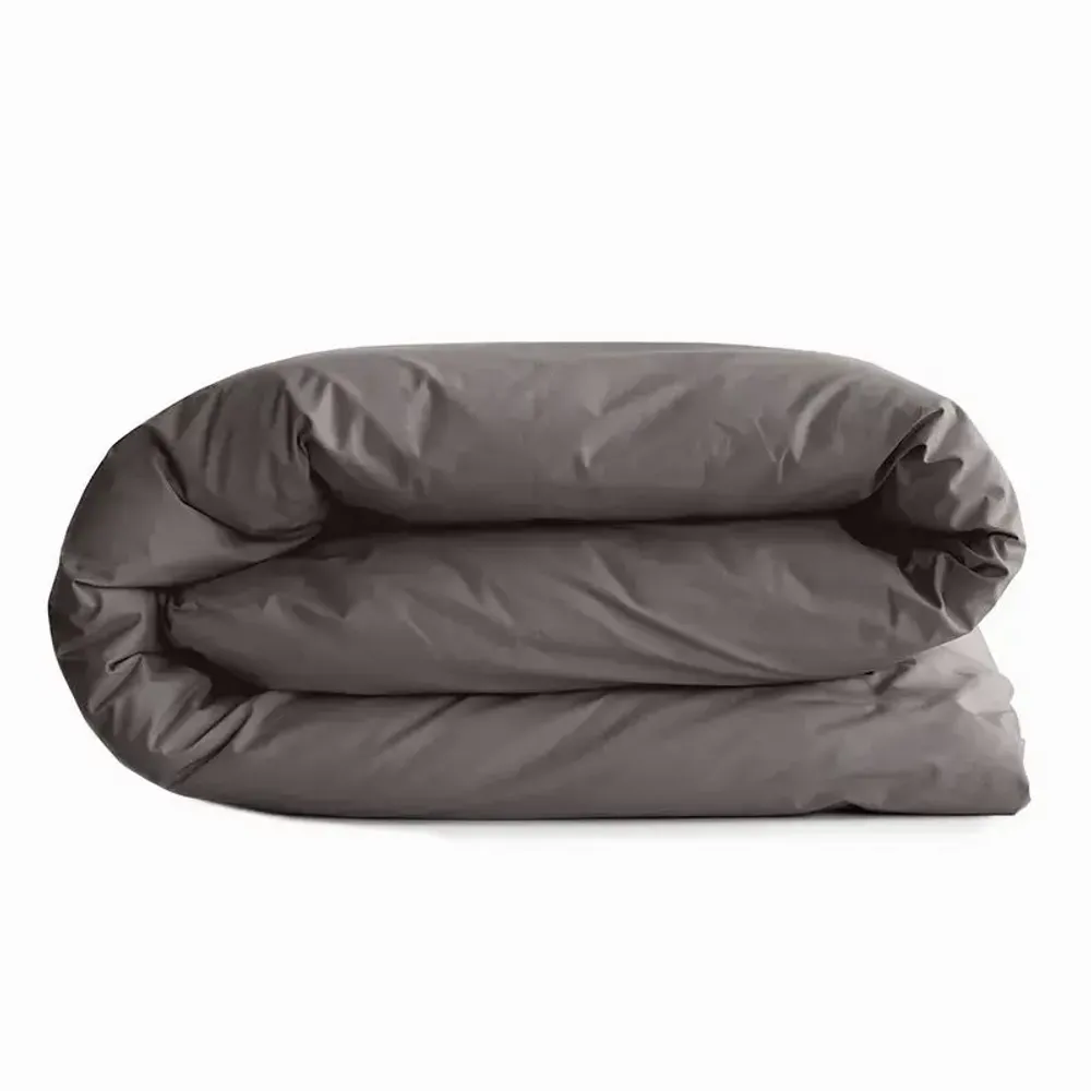 Bed linens - 100% Cotton Duvet Cover 140 x 200 cm Slate - COTON PUR