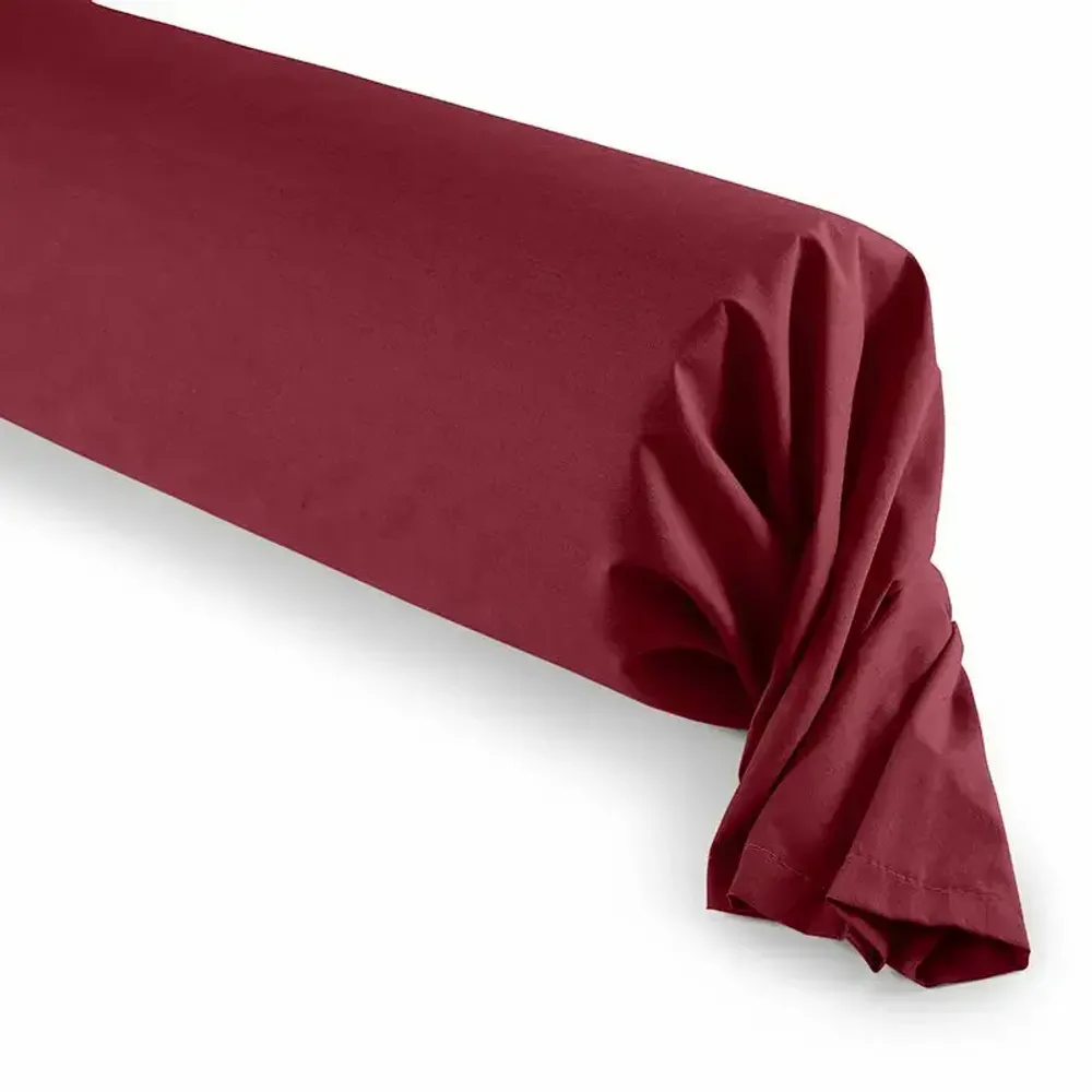 Bed linens - 100% Cotton Bolster Case 45 x 185 cm Garnet - COTON PUR