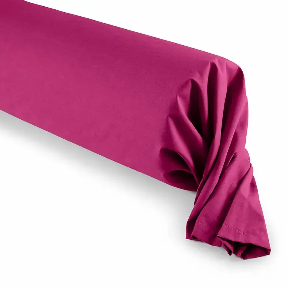 Bed linens - 100% Cotton Bolster Case 45 x 185 cm Magenta - COTON PUR