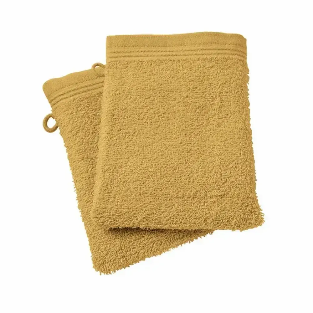 Other bath linens - Set of 2 "Spa" Wash Gloves 100% Cotton 15 x 21 cm But - COTON PUR