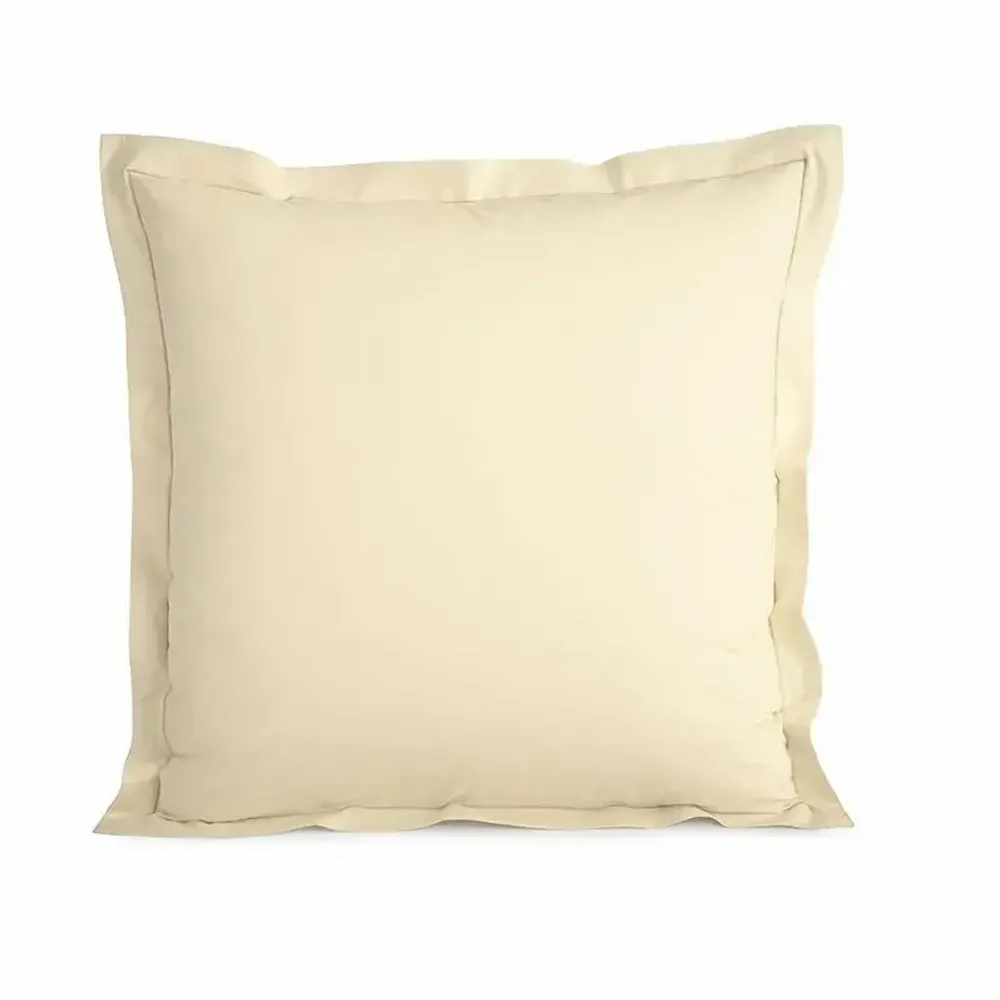 Bed linens - Percale Pillowcase 65 x 65 cm Pure Combed Long Staple Cotton 80 Thread Count/cm² Ivory - COTON PUR