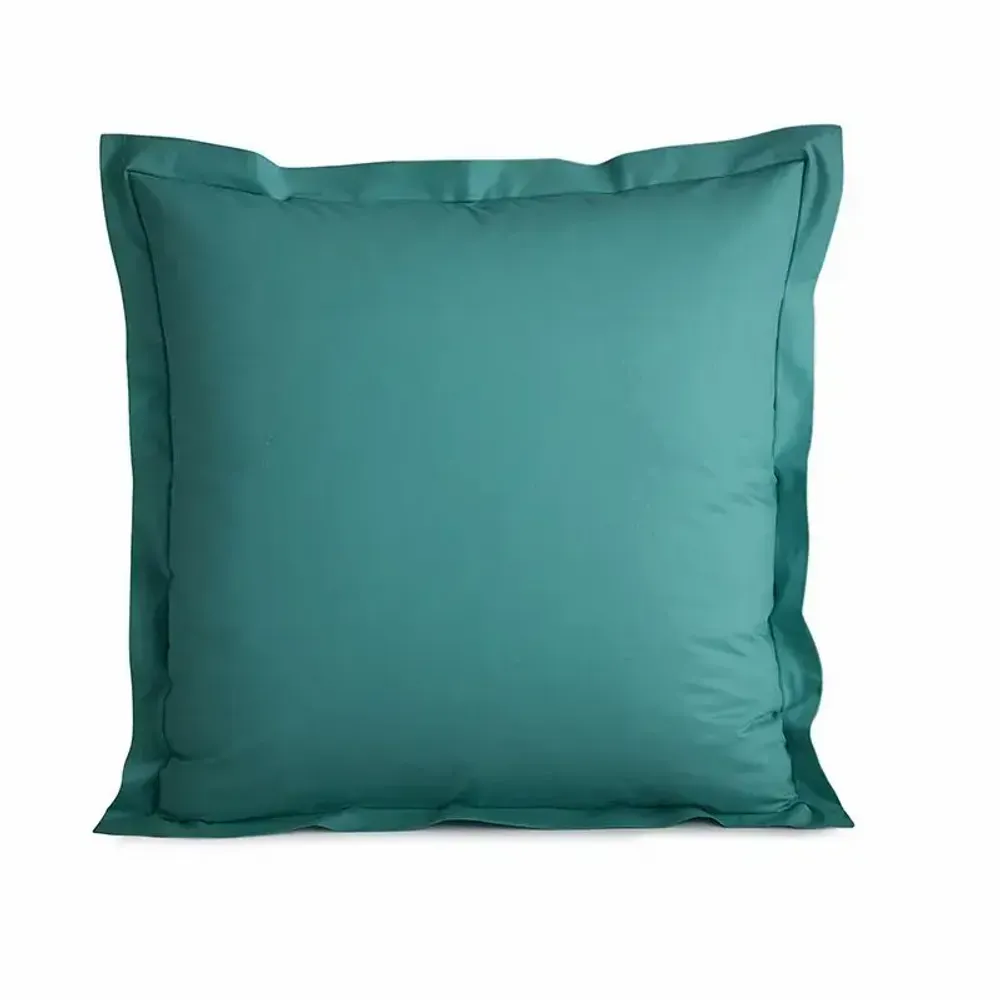 Bed linens - Percale Pillowcase 65 x 65 cm Pure Combed Long Staple Cotton 80 Thread Count/cm² Peacock - COTON PUR