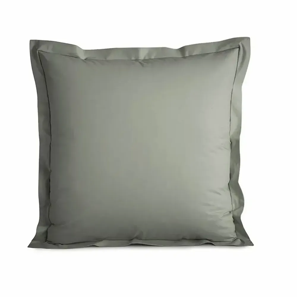 Bed linens - Percale Pillowcase 65 x 65 cm Pure Combed Long Staple Cotton 80 Thread Count/cm² Slate - COTON PUR