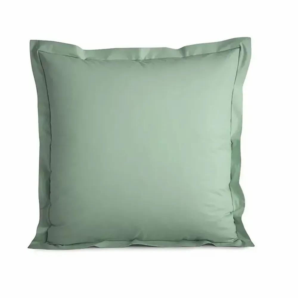 Linge de lit - Taie d'oreiller Percale 65 x 65 cm Pur Coton Peigné Longues Fibres 80 Fils/cm² Celadon - COTON PUR