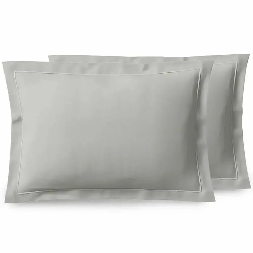 Bed linens - Percale Pillowcase 50 x 70 cm Pure Combed Cotton Long Staple 80 Thread Count/cm² Pearl - COTON PUR