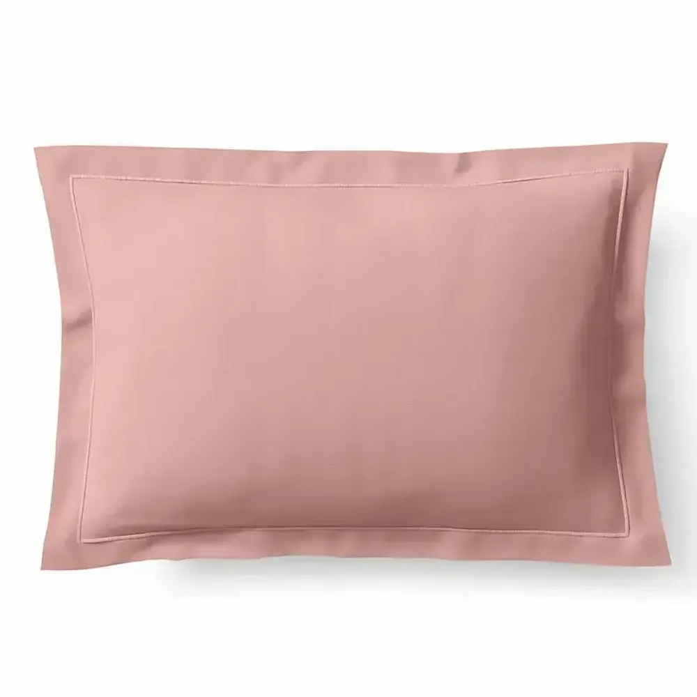 Bed linens - Percale Pillowcase 50 x 70 cm Pure Combed Long Staple Cotton 80 Thread Count/cm² Powder Pink - COTON PUR