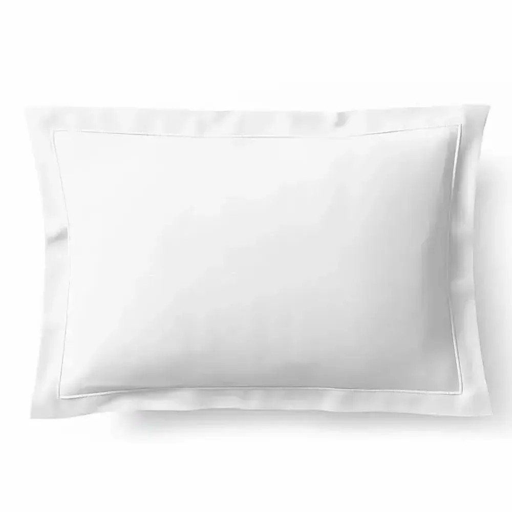 Bed linens - Percale Pillowcase 50 x 70 cm Pure Combed Long Staple Cotton 80 Thread Count/cm² Snow - COTON PUR
