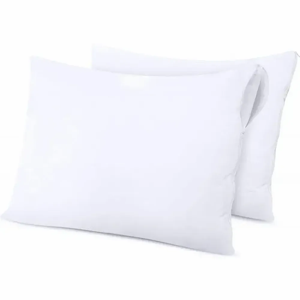 Linge de lit - Lot de 2 Proteges Oreiller Éponge Imperméable Anti-Acariens 50 x 70 cm - COTON PUR