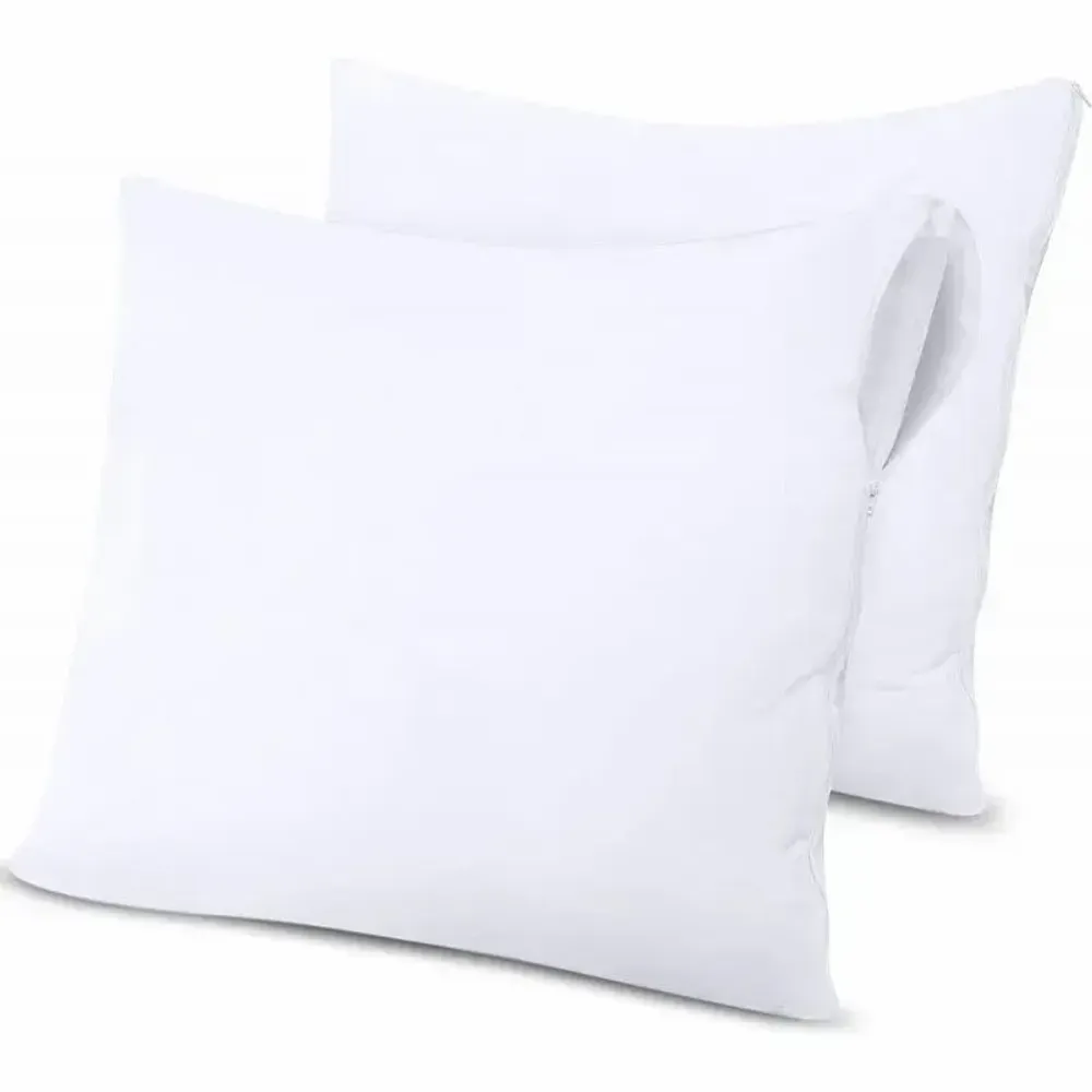 Bed linens - Pack of 2 Waterproof Anti-Dust Mite Sponge Pillow Protectors 63 x 63 cm - COTON PUR